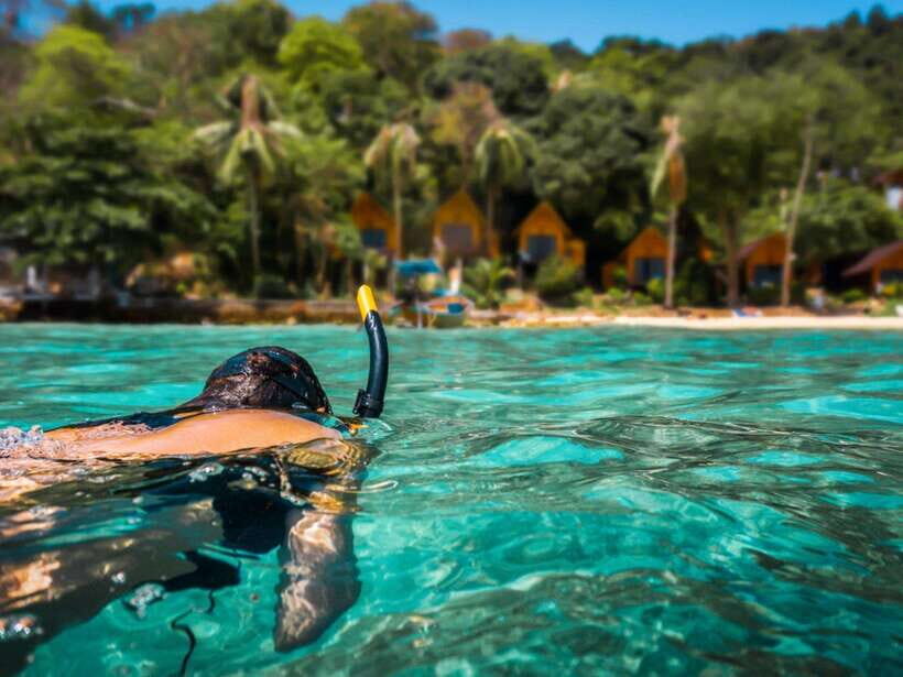 Ko Lanta: Full-Day Snorkel Trip to Phi Phi & Bamboo Islands - Viking Cave, Pileh Lagoon, and Monkey Beach: limestone views and animal sightings