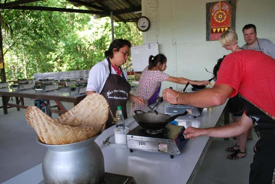 Krabi: Morning/Afternoon Thai Cooking Class at Ya's Cookery - Starting the class: choosing ingredients from the herb garden